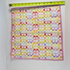 Coach scarf.  Multi colored.  14 by 14